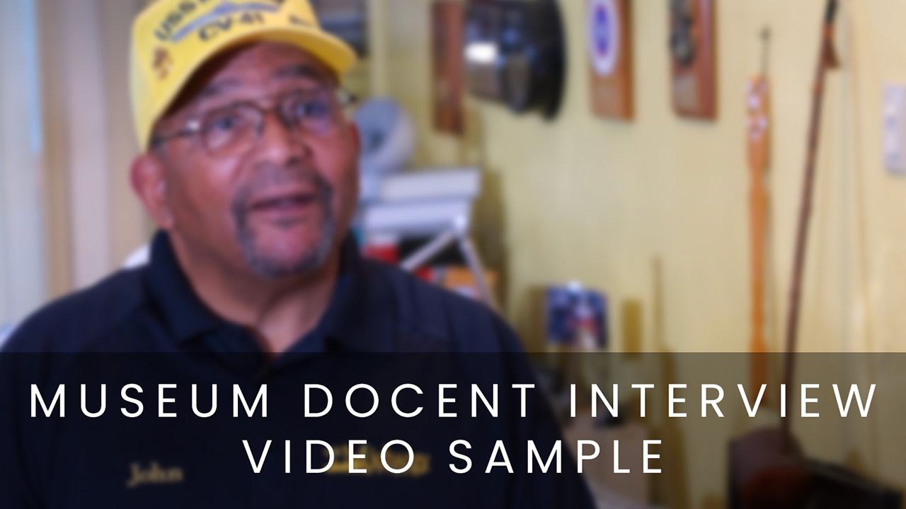 A thumbnail of a  video interview of an museum volunteer explaining how he contributes to the organization by JBCM (Jay Billups Creative Media) in Colorado Springs and Denver