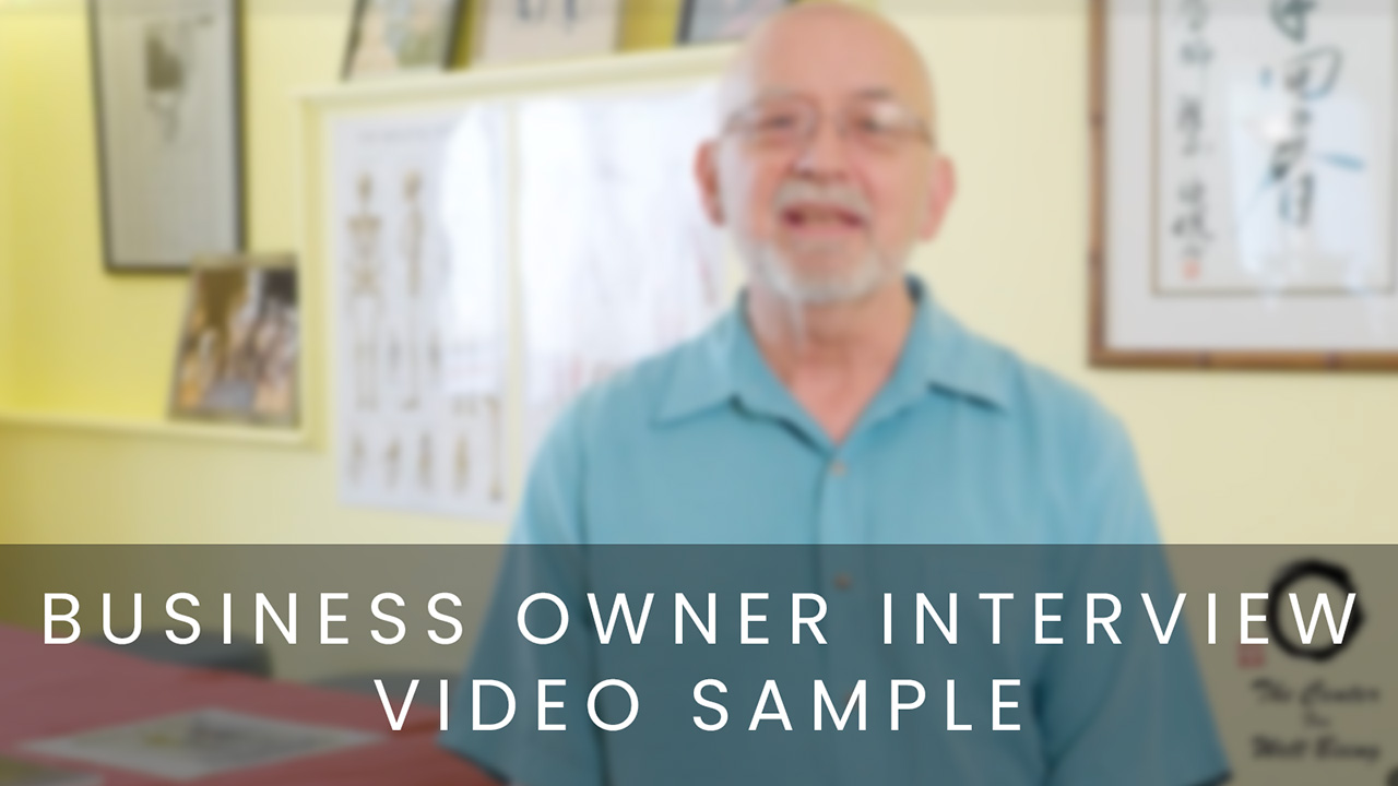 A thumbnail for a video interview of a local business owner Created by Jay Billups (JBCM) in Colorado
