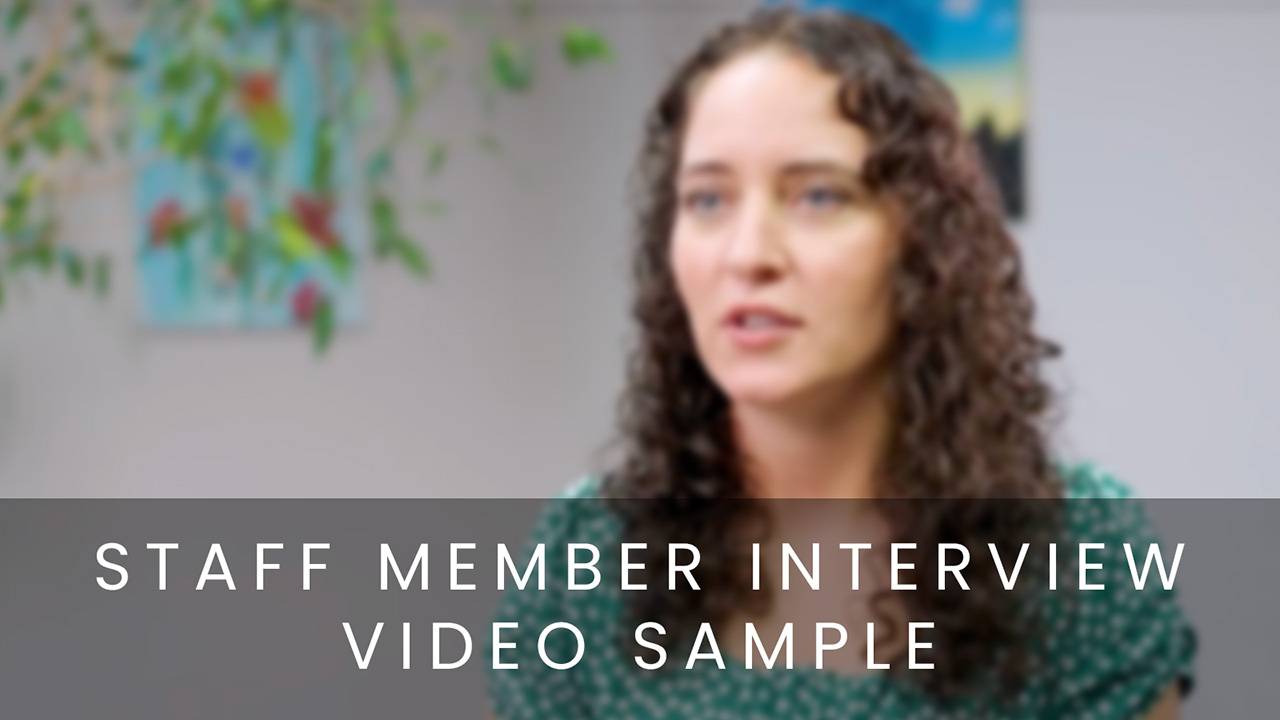 A thumbnail for a  video interview of a DA staff member discussing her job and its impact on the community Created by Jay Billups (JBCM) in Colorado