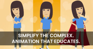 Featured image for a article blog on using animation for education for clients and customers produced by JBCM (Jay Billups Creative Media)